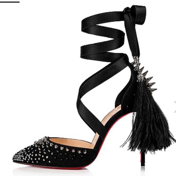 Christian Louboutin BLACK FAIRY Shoes size 10.5 - Picture 4 of 8